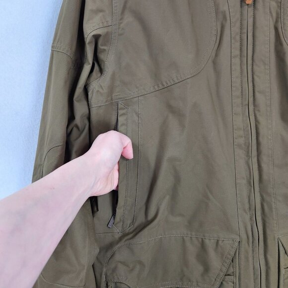 Eddie Bauer Jacket Mens Small Green Sport Shop Weather Edge Hooded Field Utility - Picture 6 of 16